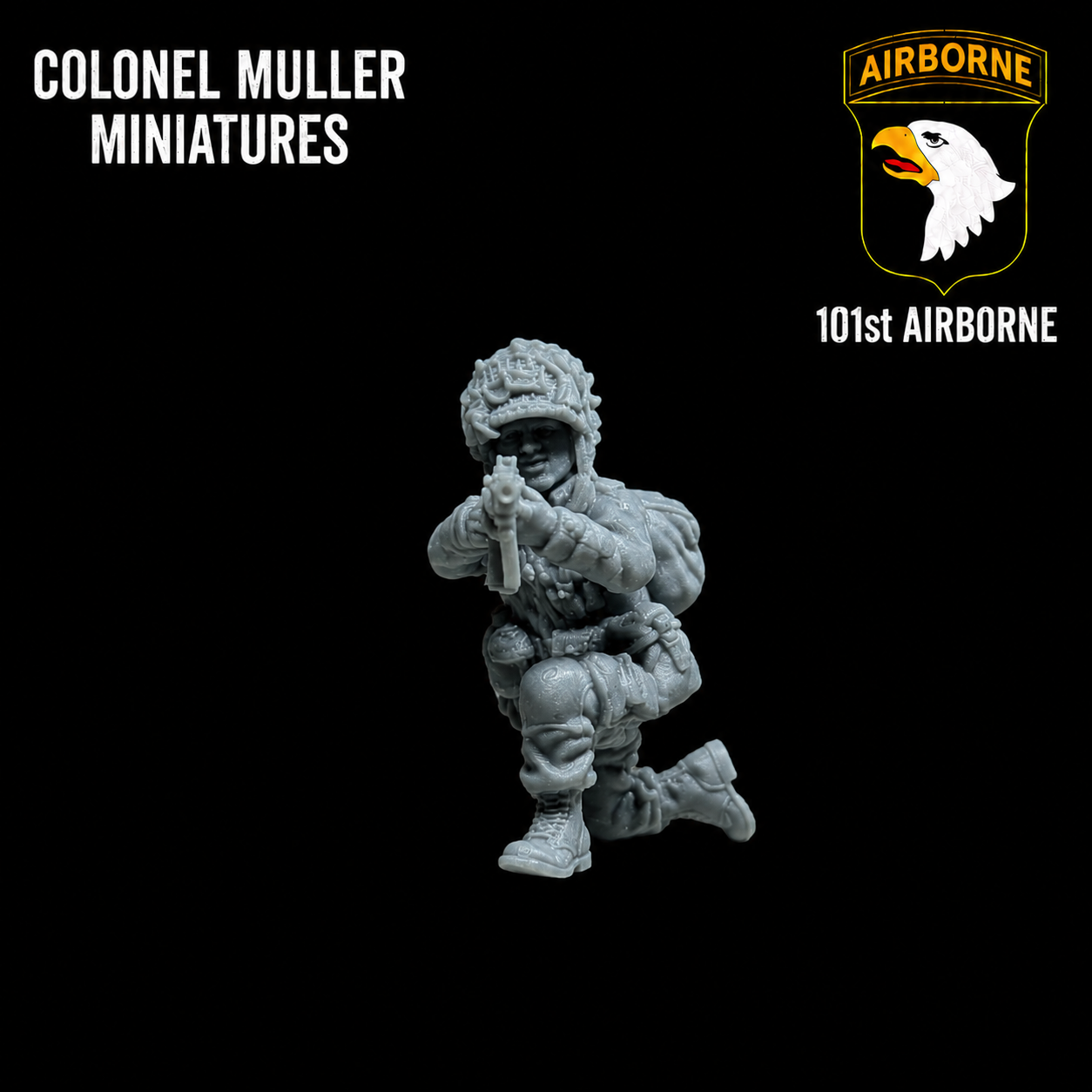 Col. Muller US AIRBORNE SMG FIRING JACK