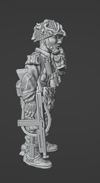 Col. Muller US Officer w/ Walkie Talkie SCR-536