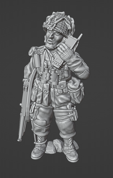 Col. Muller US Officer w/ Walkie Talkie SCR-536
