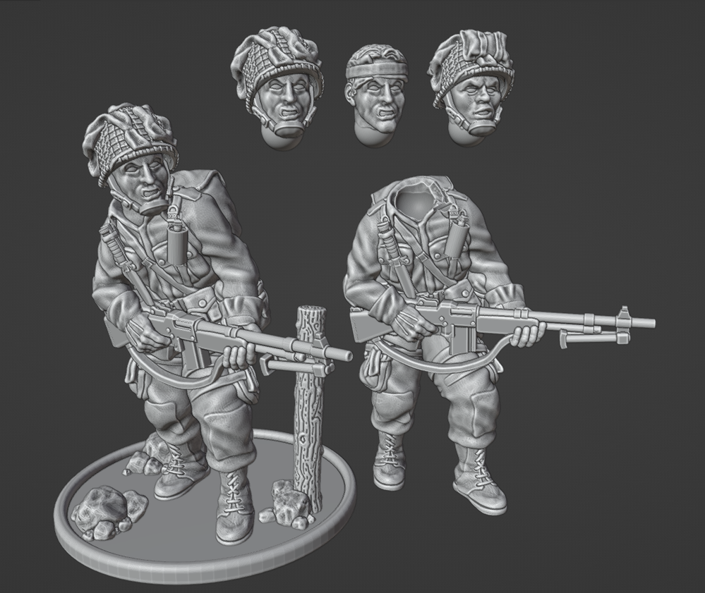 Col.Muller US Paratroopers Firing Bar (+3 Head options)