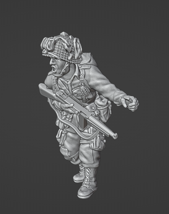 Col. Muller US Paratroopers Officer/NCO SMG & Grenade