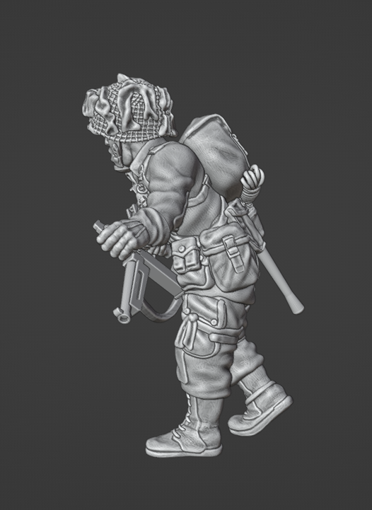 Col. Muller US Paratroopers Officer/NCO SMG & Grenade