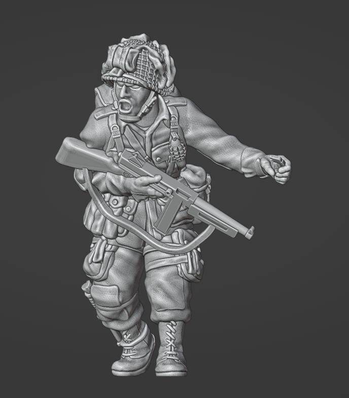 Col. Muller US Paratroopers Officer/NCO SMG & Grenade