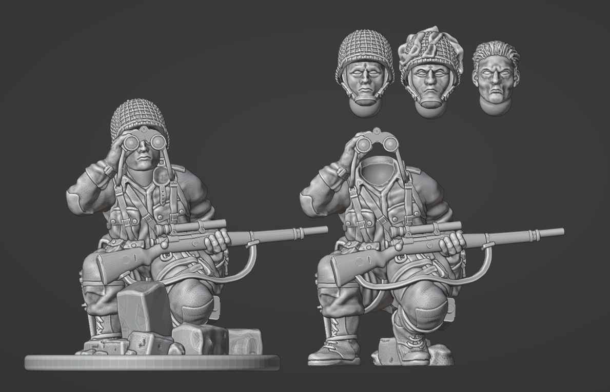 Col.Muller US Paratroopers Sniper (+3 Head Varients)