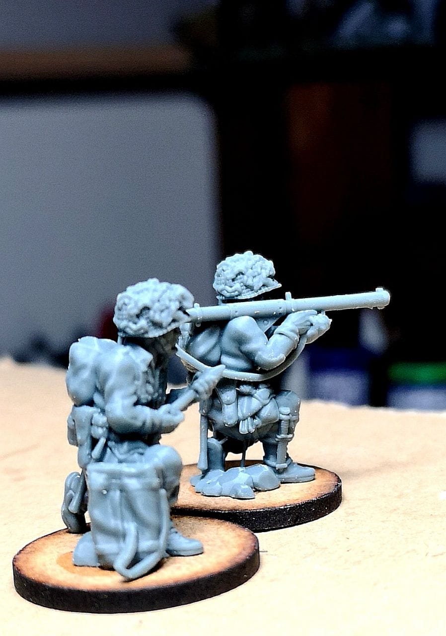 Col. Muller US Paratroopers Bazooka Team Firing