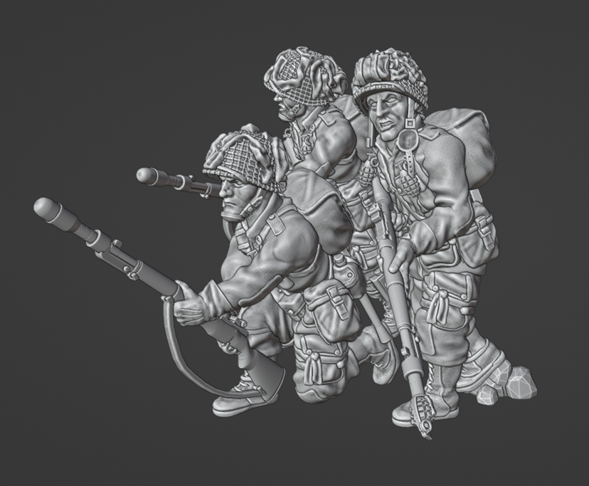 Col.Muller US Paratroopers Grenade Launcher M7 Team