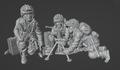 Col.Muller US Paratroopers Light Mortar and Crew