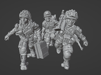 Col.Muller US Paratroopers Light Mortar and Crew Moving