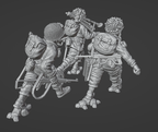 Col.Muller US Paratroopers Light Mortar and Crew Moving
