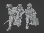 Col.Muller US Paratroopers Light Mortar and Crew Moving