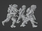Col.Muller US Paratroopers Light Mortar and Crew Moving