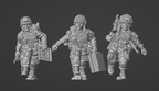 Col.Muller US Paratroopers Light Mortar and Crew Moving