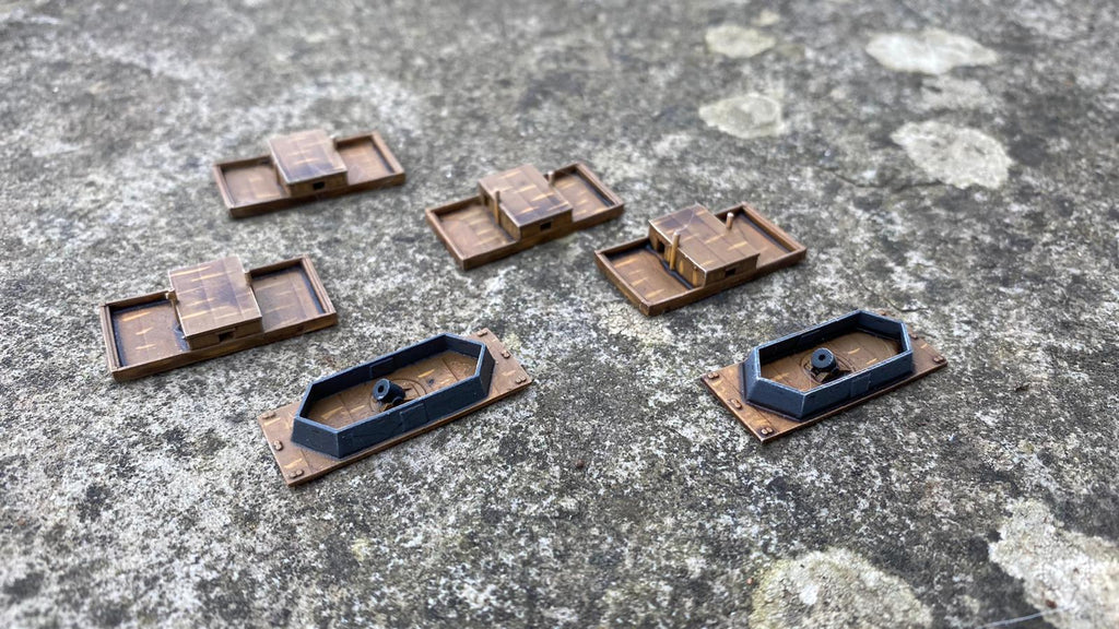 Manley LFG3D030 - 1/600 Mortar Barge and Flat Boats