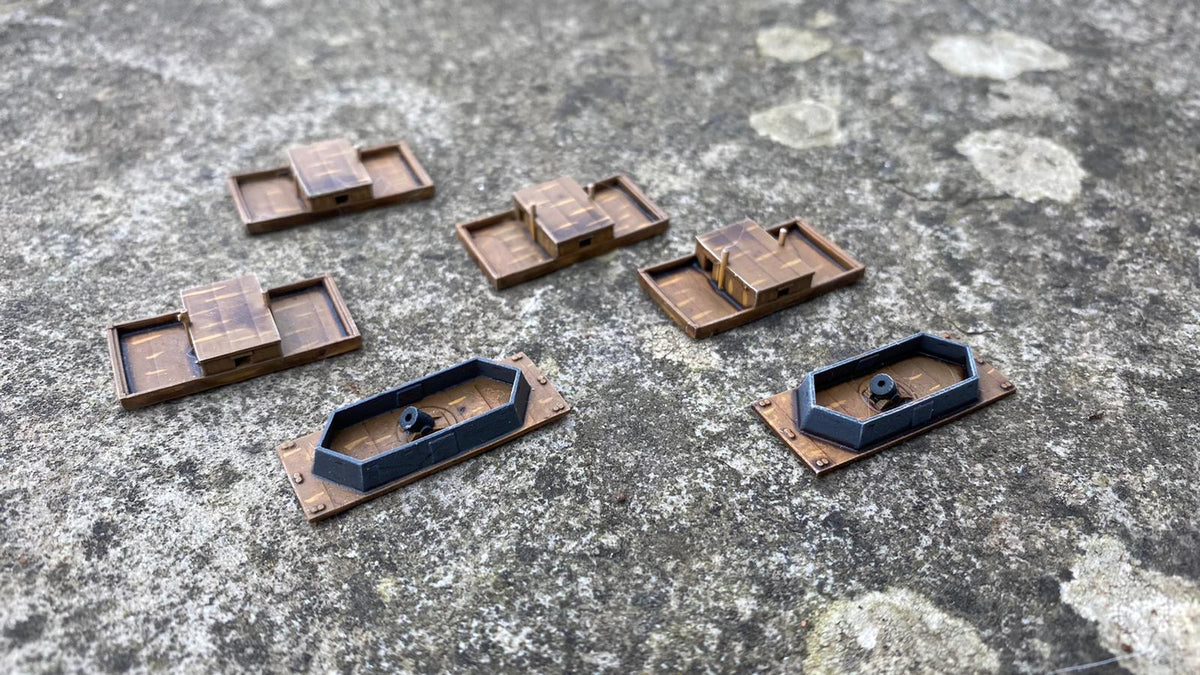 Manley LFG3D030 - 1/600 Mortar Barge and Flat Boats