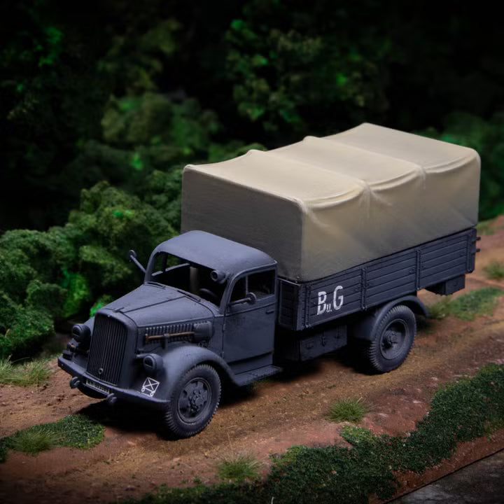 WG3D Opel Blitz 3-Tons (standard+flatbed) + mobile bunker Panzernest (Germany, WW2)