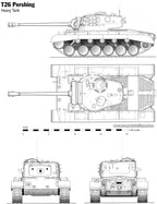 WG3D M26 Pershing Heavy/Medium Tank (US, WW2, Korean+Vietnam war)