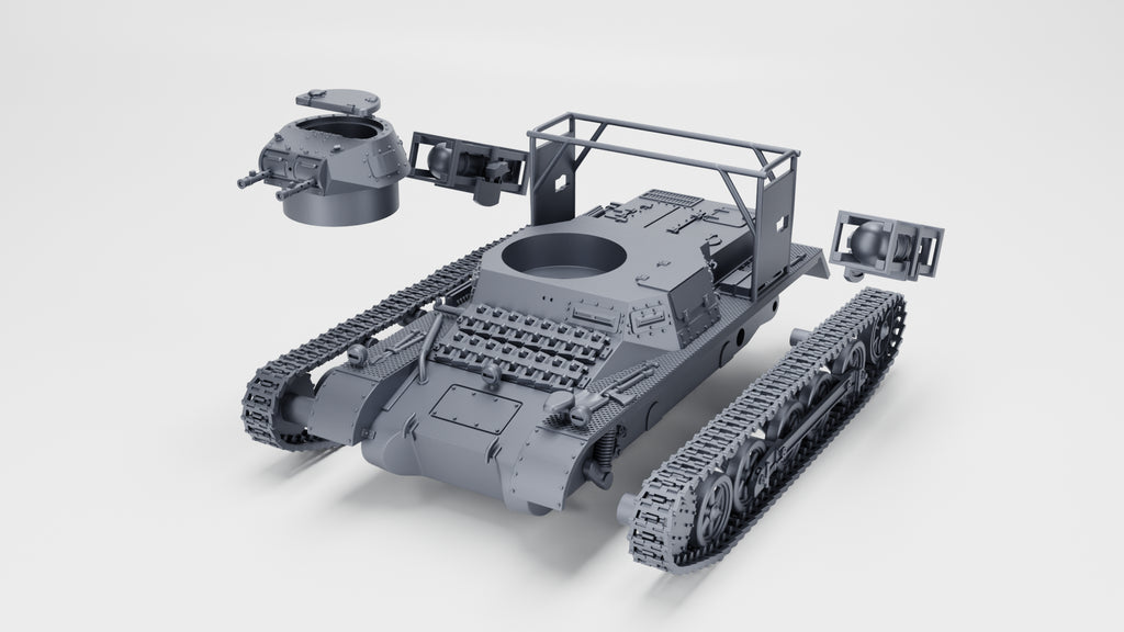 WG3D Panzer I Ausf.B mit Wurfrahmen 40 + 3 Tankmen (Germany, WW2)