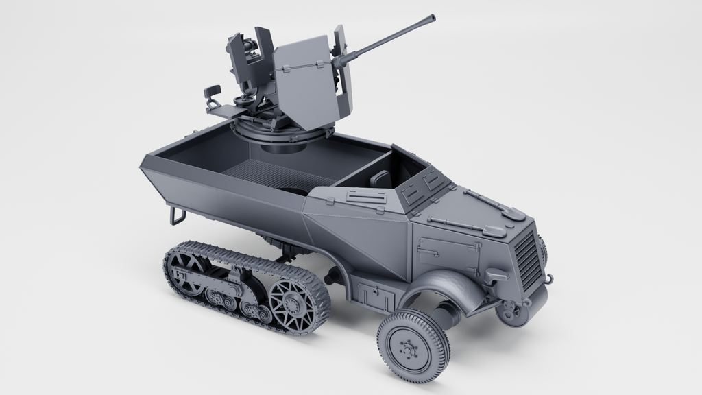 WG3D Halftrack Unic U304(f) with 2cm Flak (late)+1 shooter (Germany+France, WW2)