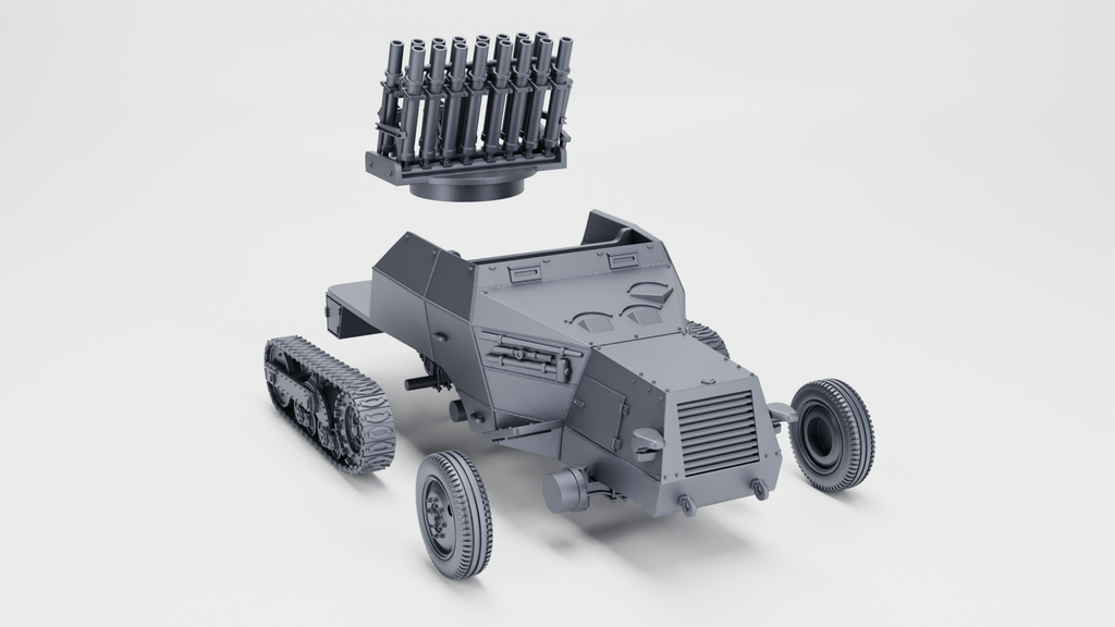 WG3D Halftrack S307(f) Reihenwerfer (row launcher) (Germany+France, WW2)