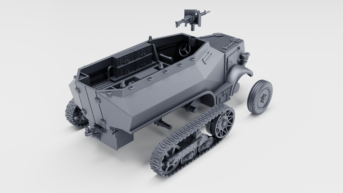 WG3D Halftrack Unic P107 U 304(F) - Radio+APC versions (Germany+France, WW2)