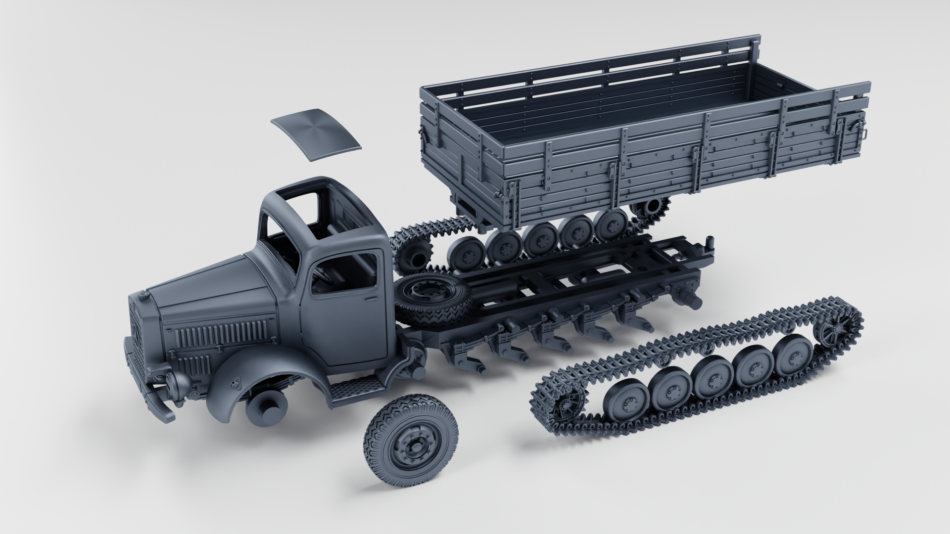 WG3D Halftrack Mercedes-Benz L4500R Maultier (Germany, WW2)