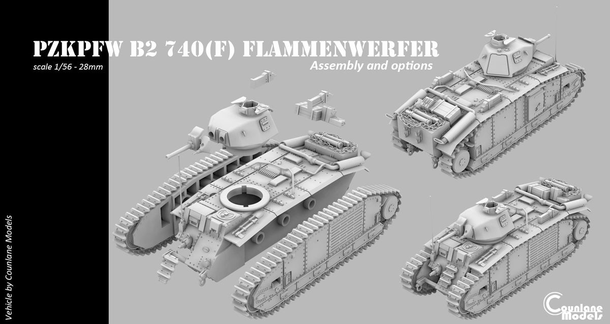 Counlane Pzkpfw B2 740(f) Flammenwerfer (Germany, WW2)
