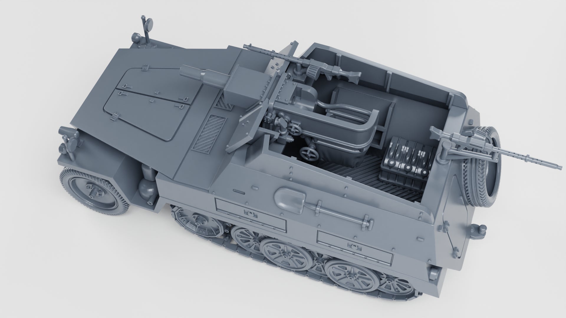 WG3D Halftrack Sd.Kfz.250/8 Leichte Schützenpanzerwagen (7.5cm kWk) (Germany, WW2)