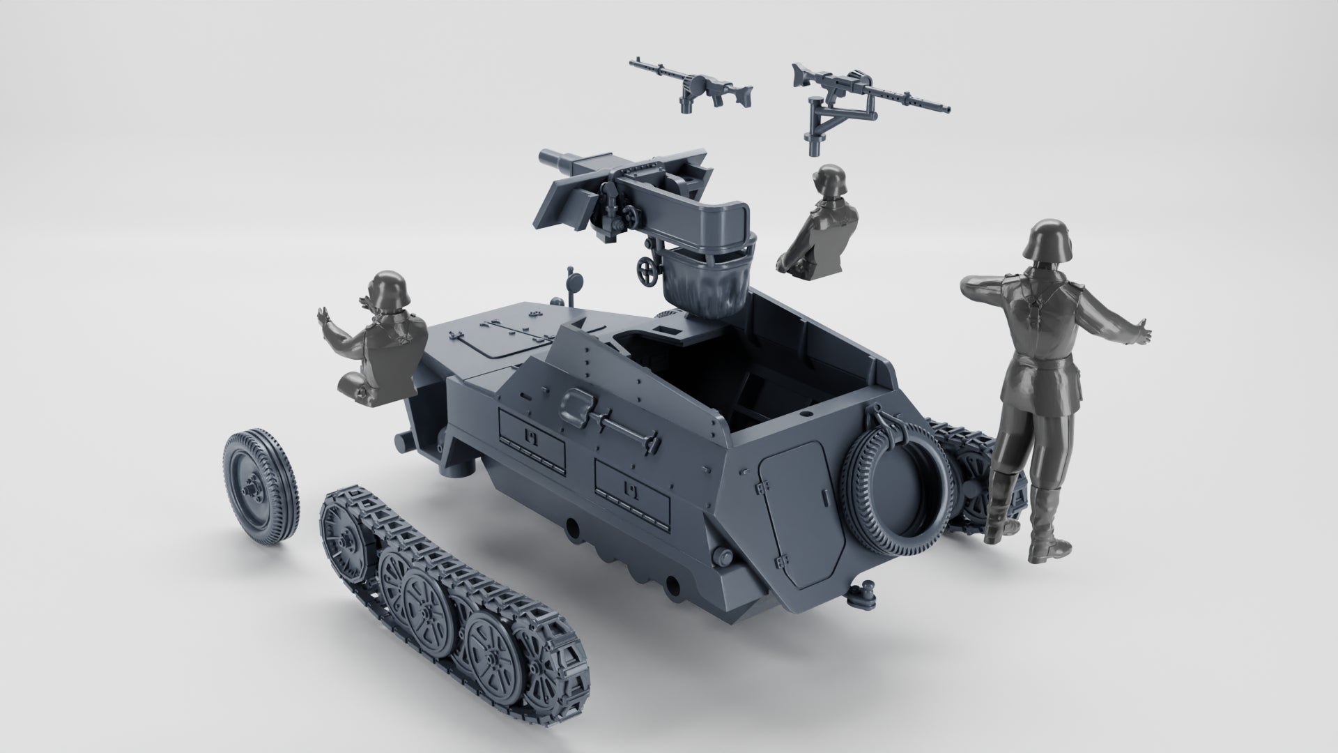 WG3D Halftrack Sd.Kfz.250/8 Leichte Schützenpanzerwagen (7.5cm kWk) (Germany, WW2)