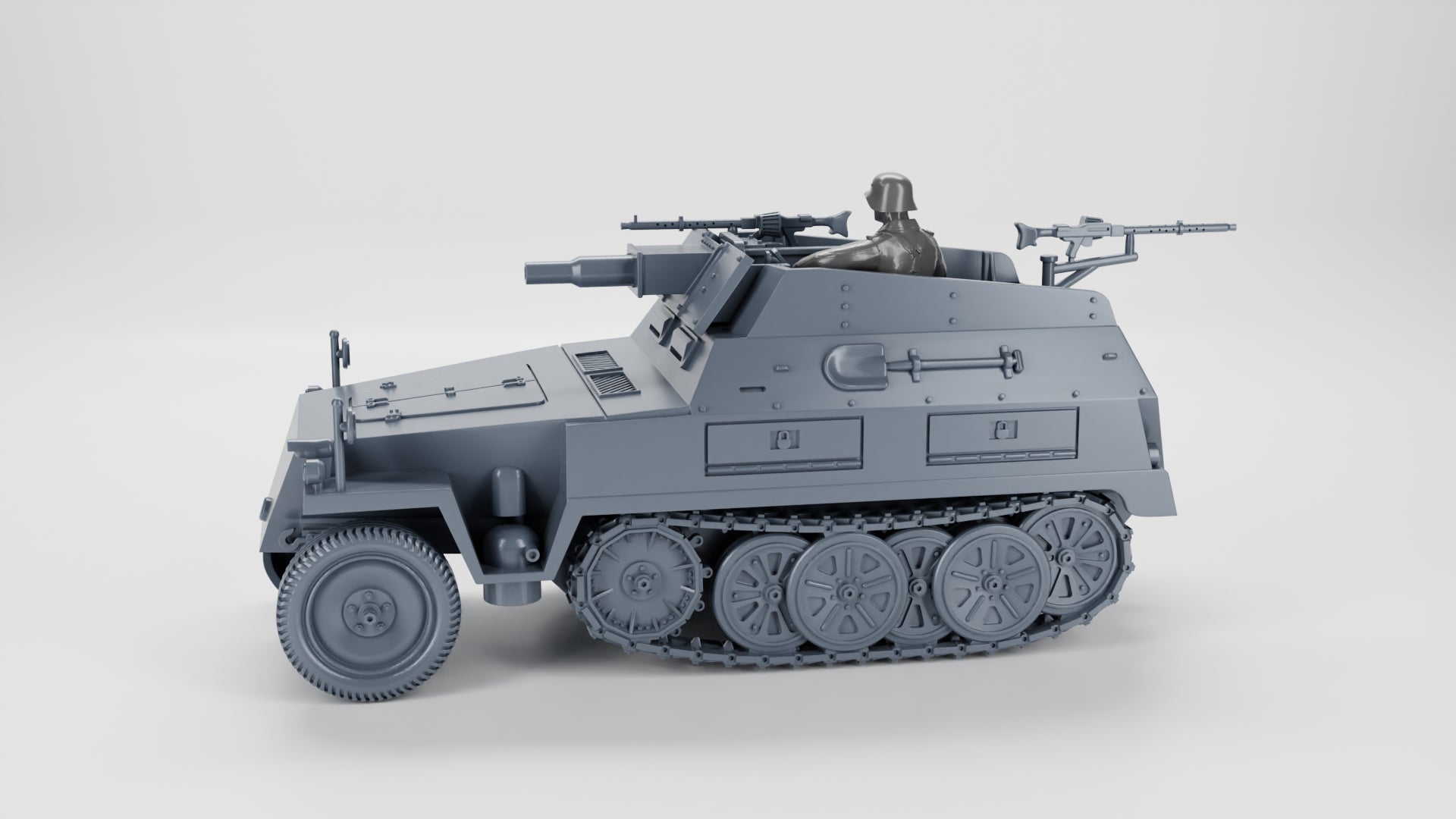 WG3D Halftrack Sd.Kfz.250/8 Leichte Schützenpanzerwagen (7.5cm kWk) (Germany, WW2)