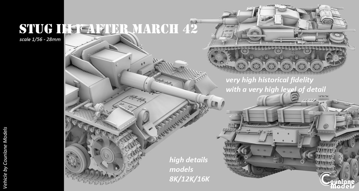 Counlane StuG III F after March 1942 (Germany, WW2)