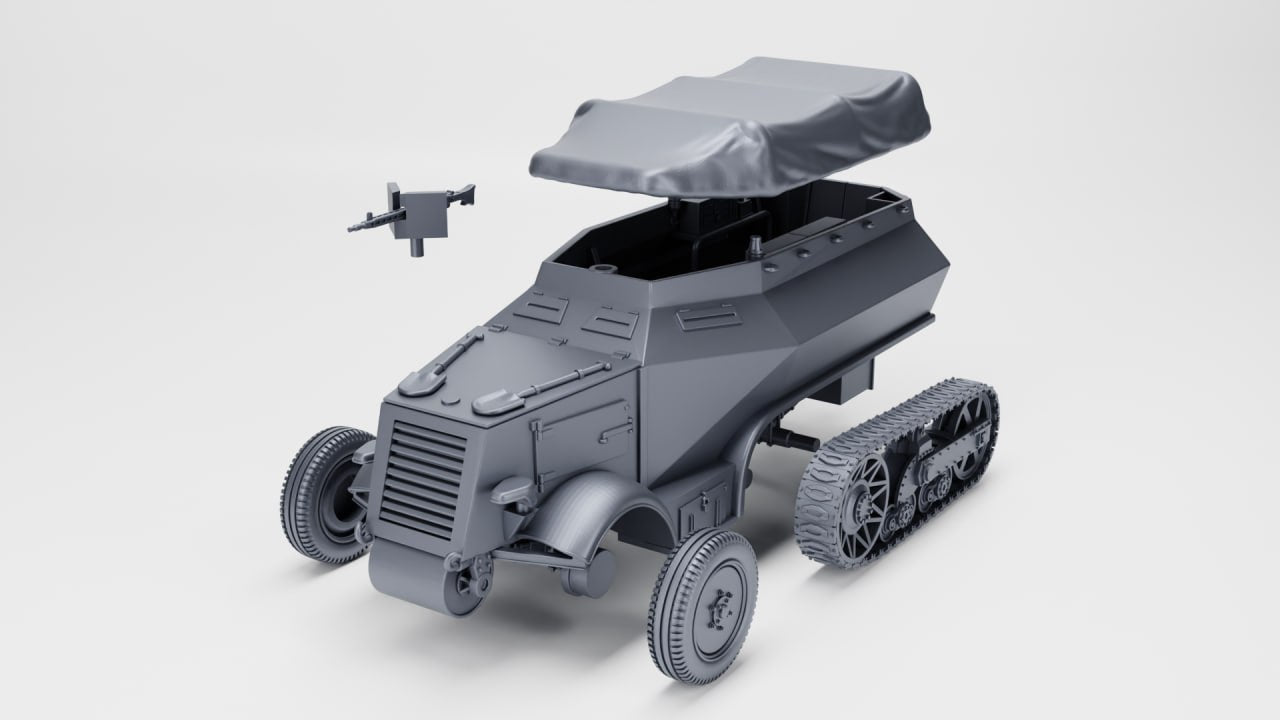 WG3D Halftrack Unic P107 U 304(F) - Radio+APC versions (Germany+France, WW2)
