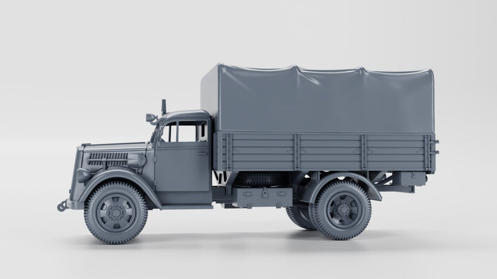 WG3D Opel Blitz 3-Tons (standard+flatbed) + mobile bunker Panzernest (Germany, WW2)